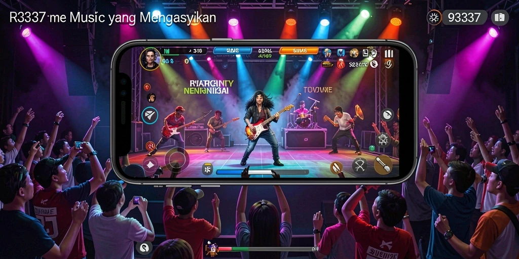 Tampilan gameplay <strong>93337</strong> yang menampilkan aksi musik yang seru.