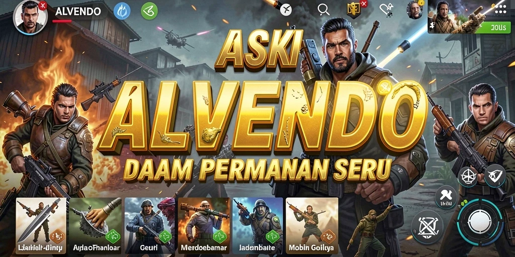 Tangkapan layar menampilkan momen aksi seru dalam ALVENDO.