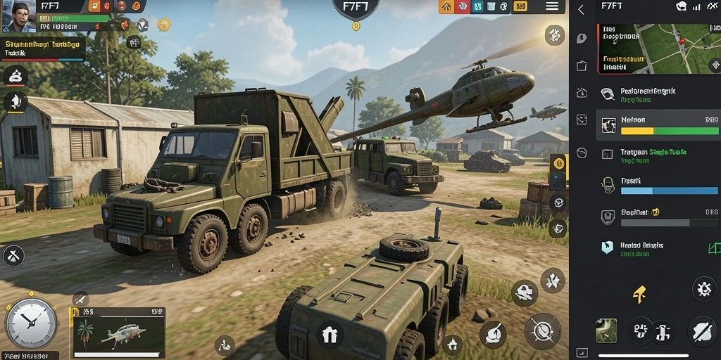 Tampilan screenshot F7F7 menunjukkan intensitas dan strategi gameplay.
