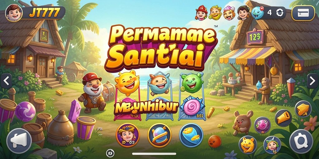 Tampilan gameplay JT777 yang penuh warna dan menawan.