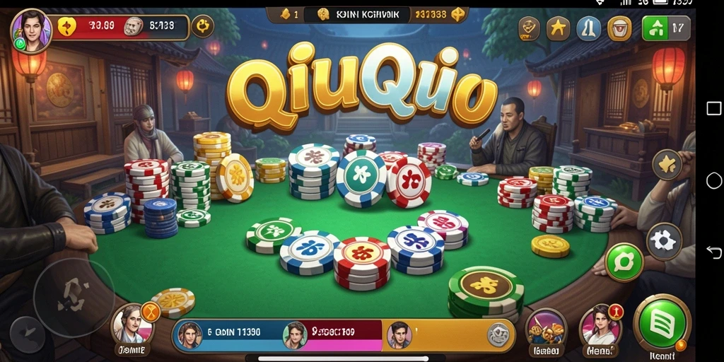 Tampilan gameplay QiuQiu yang seru dan mengasyikkan.