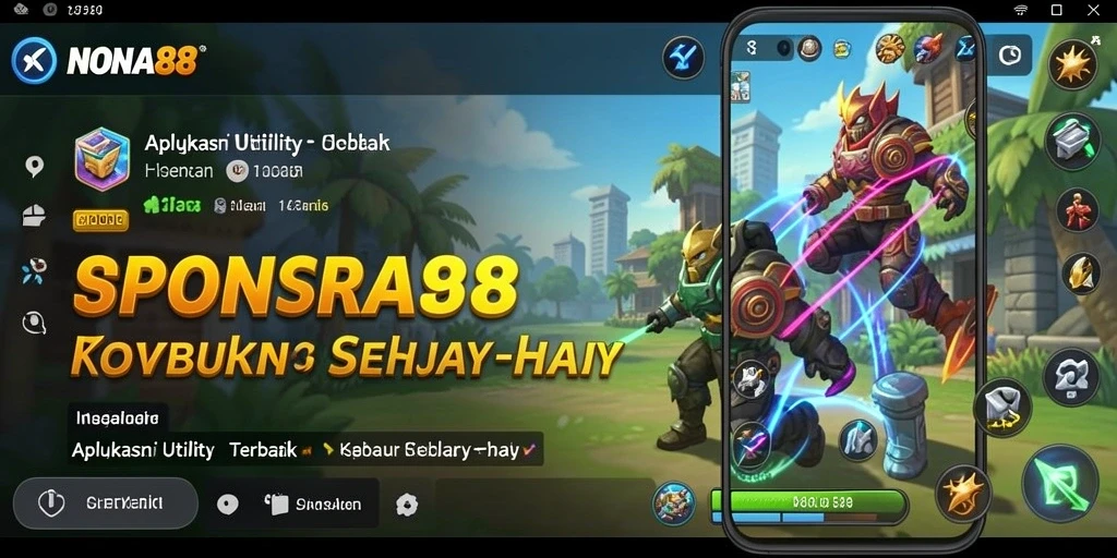 Tampilan antarmuka utama NONA88 yang sederhana dan intuitif.