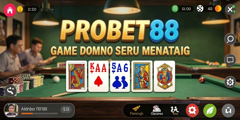 Tampilan menarik dari gameplay Domino di PROBET88 yang mengasyikkan.